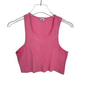 Exclusive of Decoration | Pink Crop Tank Top Size Large.